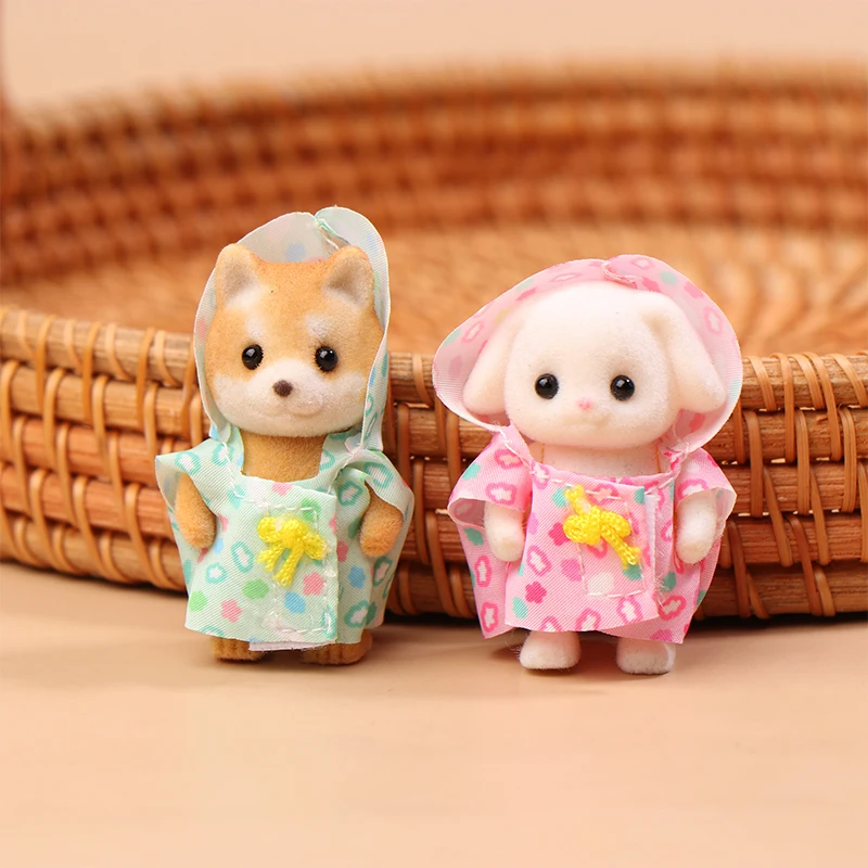 Sylvanian Family Dolls Cute Cartoon Limbs Mobility Characters Figurine Toys Anime Figures Doll Mini Desktop Ornaments Kid Gifts