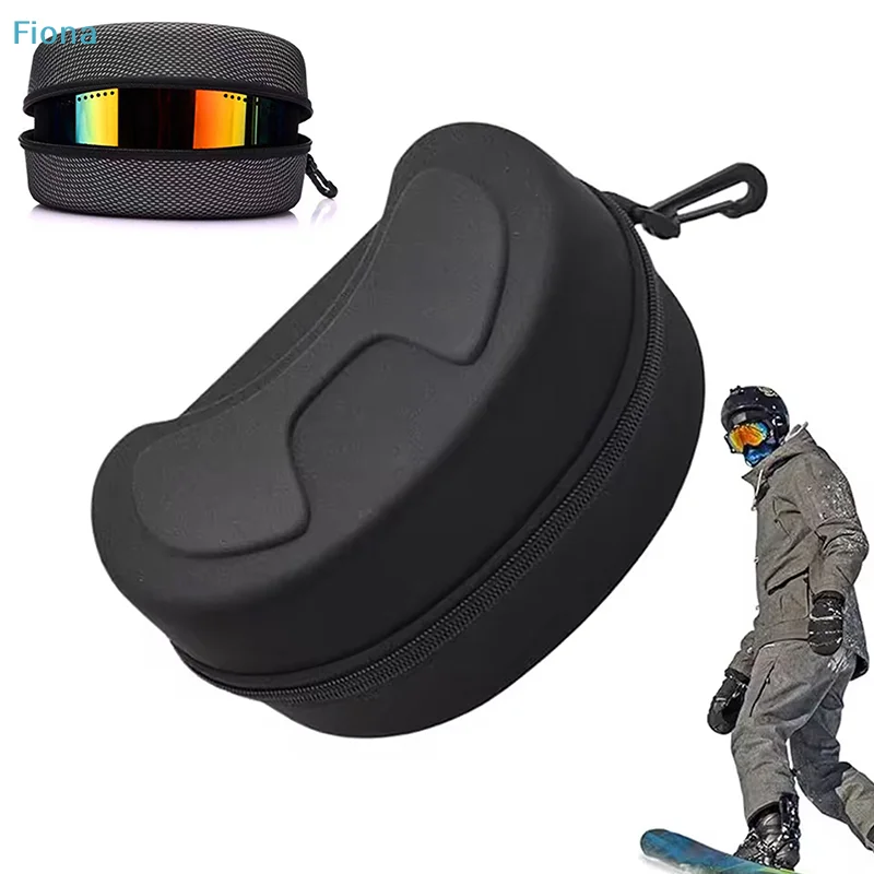 ☪ Boîte de protection rigide en EVA pour lunettes de ski et de snowboard, étui de transport portable, résistant à l'eau, coque antichoc, accessoires de ski