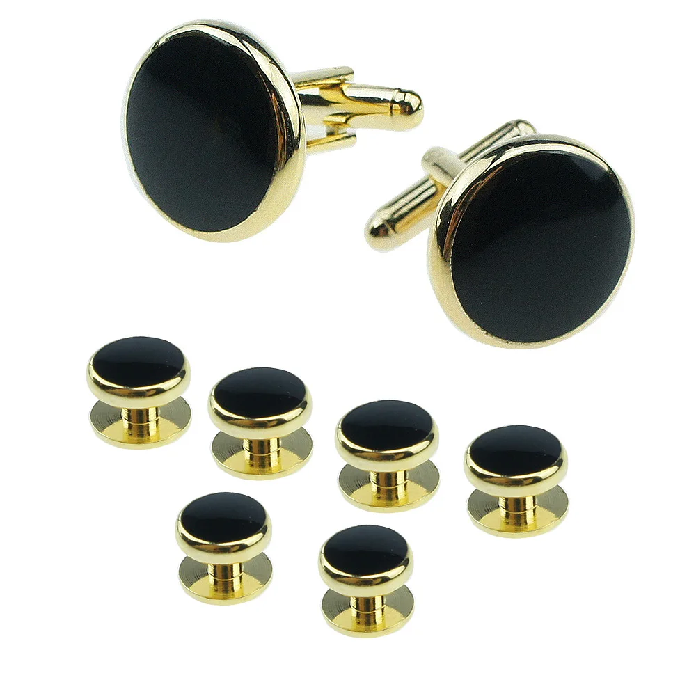 Boutons de manchette classiques en métal pour hommes, boutons de chemise, mode, nœud français, Design minimaliste, boutons de manchette métalliques argentés, ensemble d'accessoires