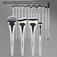 MAANGE 17pcs Makeup Brush Set Soft Dense Foundation Concealer for Liquid Cream Blending Detail Eyeshadow Brushes Beauty Tools