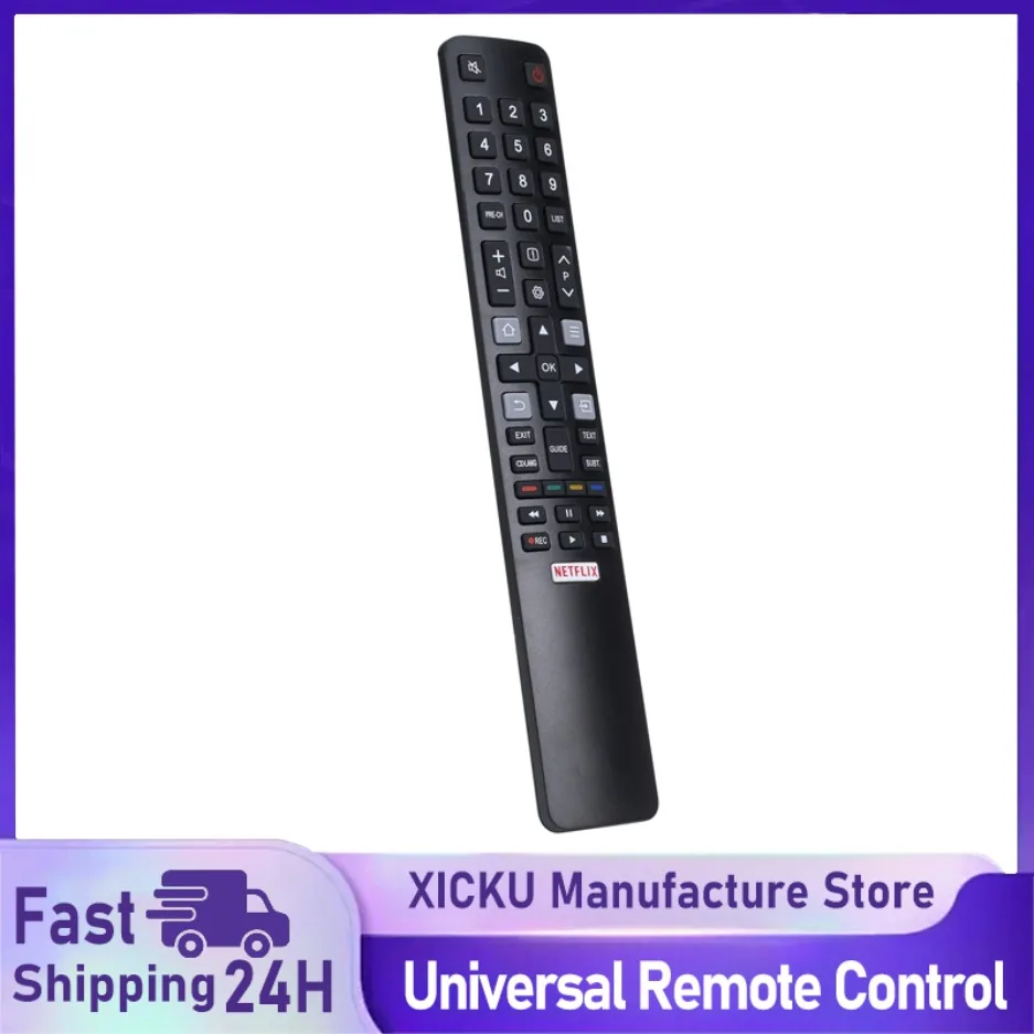 Remplacement universel de télévision intelligente de télécommande de RC802N pour TCL 4K UHD LCD/LED Smart TCLTV U43P6046/U55C7006/U49P6046/U65P6046