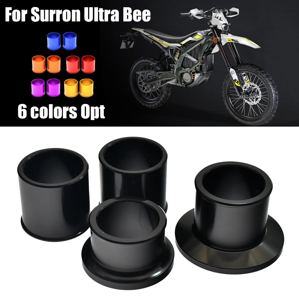 Motorcycle Front Rear Wheel Axle Hub Spacer  For Ultra Bee SurRon UltraBee E-bike Off-road CNC Aluminum Electric Accessories