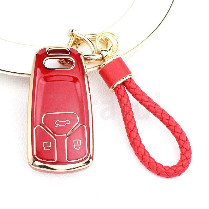 Para Audi A4 B9 A5 A6 8S 8W Q5 Q7 4M S4 S5 S7 TT TTS TFSI RS suave TPU funda para mando a distancia de coche Protector de soporte