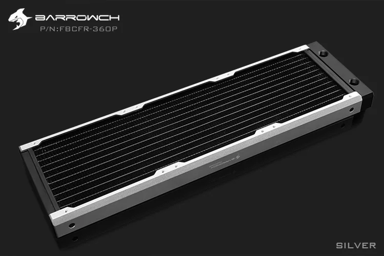 BARROWCH 240 360 Watercooler Radiator Copper, POM/Acrylic Modular Removable Edition, Chameleon Fish Series,Black/Silver