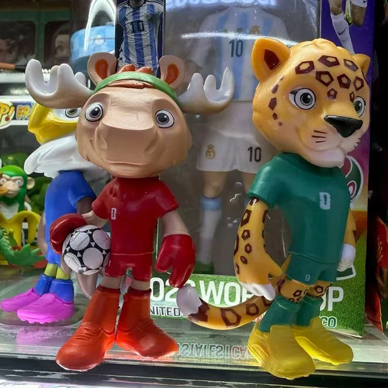 2026 كأس العالم التميمة البوب الشكل دمية تمثال الديكور الحلي البلاستيكية عمل الشكل جمع نموذج ألعاب أطفال الهدايا