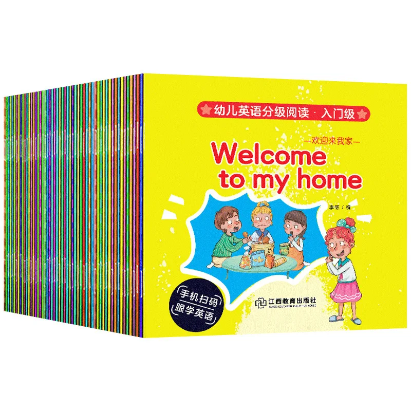 40 Book/set Children's English Early Learning Picture Book Storybook Enlightenment Cognitive Tale Bedtime Story Read with Video