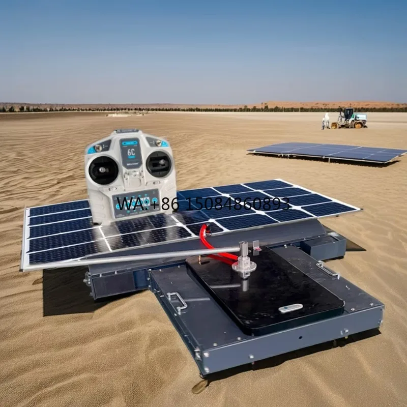 Anti Collision Tracked PV Robot, Intelligent Walking System, Remote Brush Washing Equipment for Roof Solar Panel Cleansing
