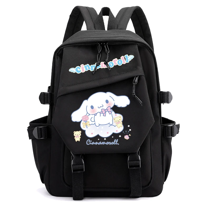 Anime Sanrio Plush Toy Cinnamoroll Backpack Children Girl Boy Black Blue Schoolbag Kawaii Student School Bag Computer Large Gift