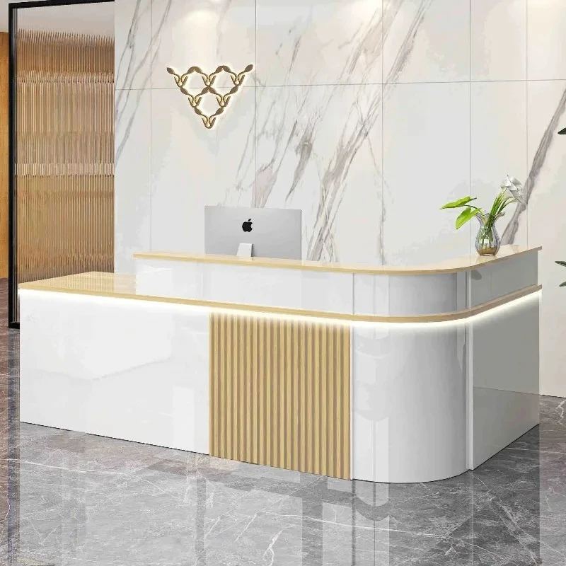 #Minimalist Aesthetic Reception Desks Design Company Executive Reception Desks Welcome Display Escritorio Commercial Furniture