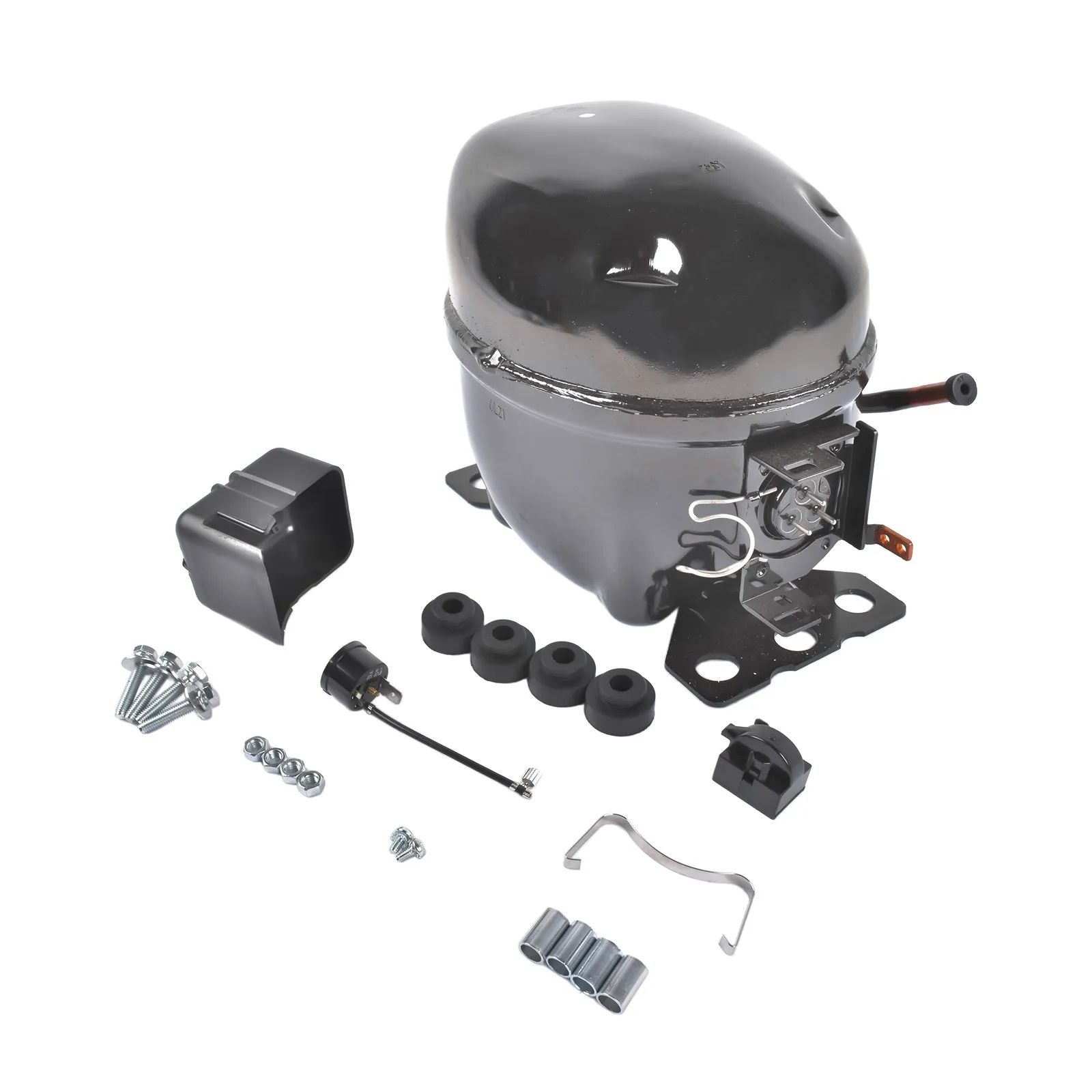 AP02 QD110H 1/3 HP FRACTIONAL REFRIGERATION COMPRESSOR 110-120V 60HZ R134A IRON BLACK