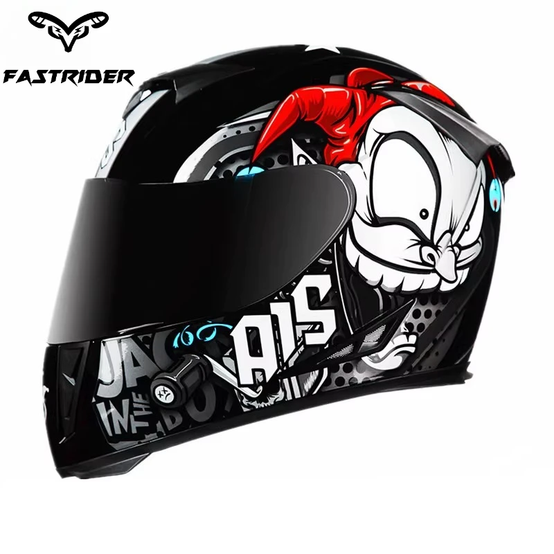 Motorcycle Helmet Men's and Women's Full Helmets Winter Double Lens Running Helmets Four Season Bluetooth Helm