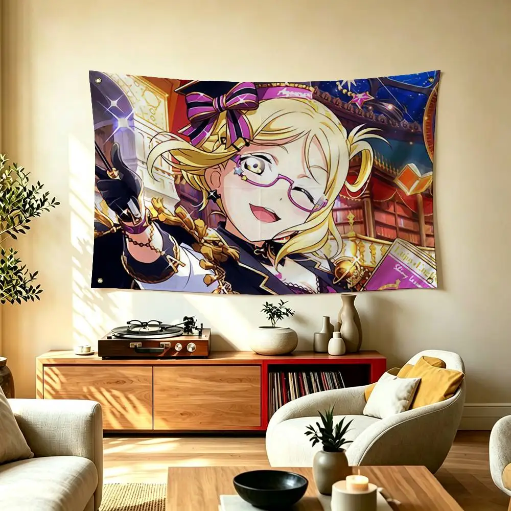Japan Cute Anime L-LoveLive Sunshine  Flags Wall Hanging Tapestry Outdoor Garage Room Decorative flag Background Blanket