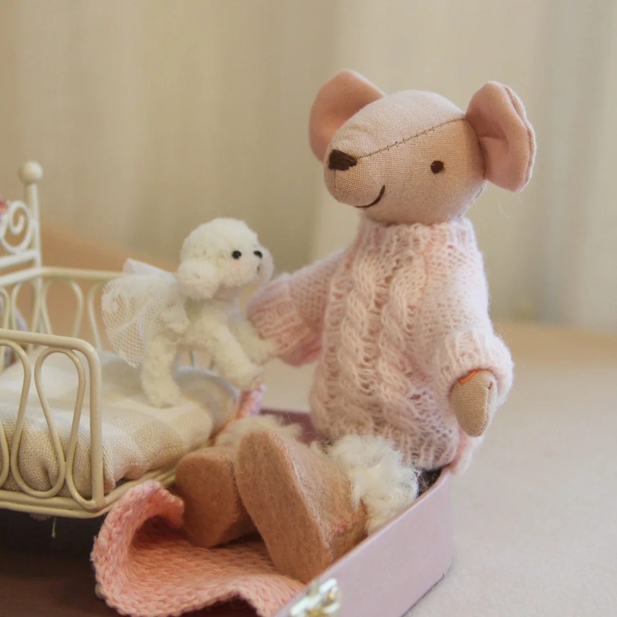 H-15Cm Fantasiespel speelgoedmuis met verwisselbare outfits, geschikt voor Bjd Ob11 poppenhuisdecoraties