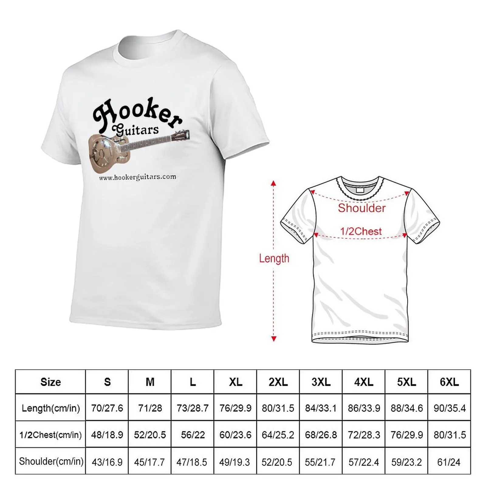 Hooker Resonator Guitars T-Shirt t shirt custom print man t shirt luxury T-Shirt