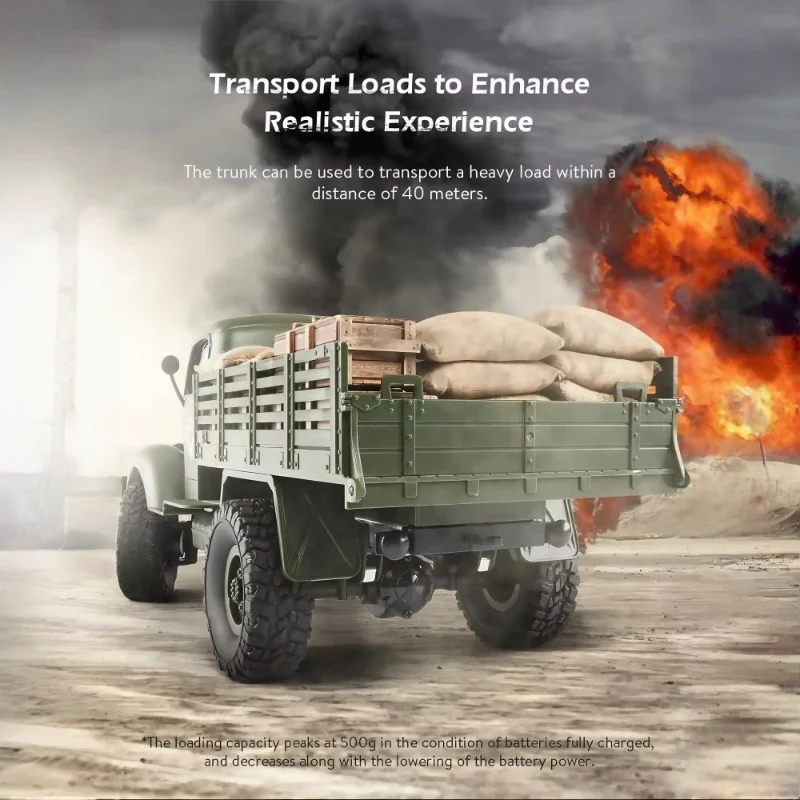 Jjrc Q60 1:16 Rc Auto 2.4g 6wd Simulatie Zeswielige Militaire Vrachtwagen Off-Road Model Kinderauto Rc Kerstcadeau Speelgoed Krachtig