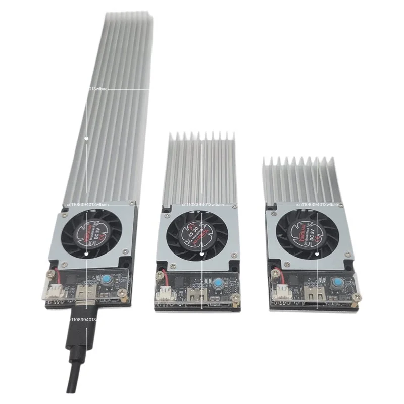 

Notebook Keyboard Temperature Control Radiator Aluminum Alloy Cooling Fan Solid State Hard Drive Box Heat Sink with Fan Mute