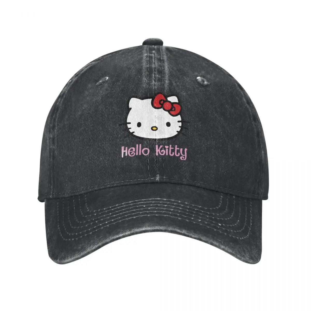 

Бейсболки с рисунком Hello Kitty, винтажные потертые головные уборы для мужчин и женщин, уличные летние кепки