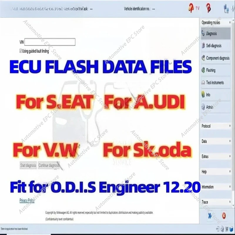 

2026 Odis Engineering Flashdaten Ecu Прошивка Флэш-памяти данных V.w A.udi Для S.eat Для S.koda + Odis-e V12.2.0 Программное обеспечение