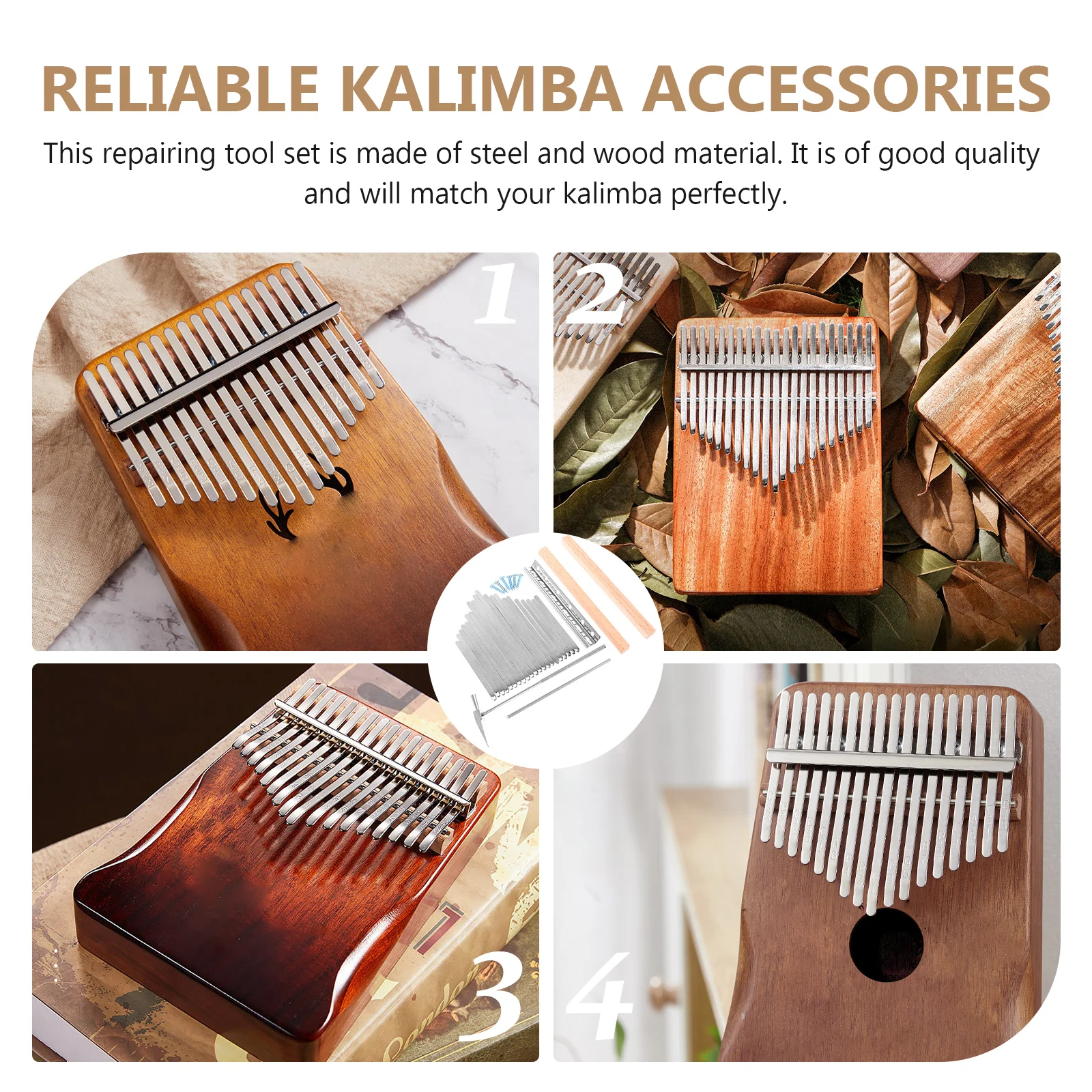 

Tools Thumb Piano Shrapnel Kalimba Accessories Keys Parts Tuning Hammer Sleepers Durable 21