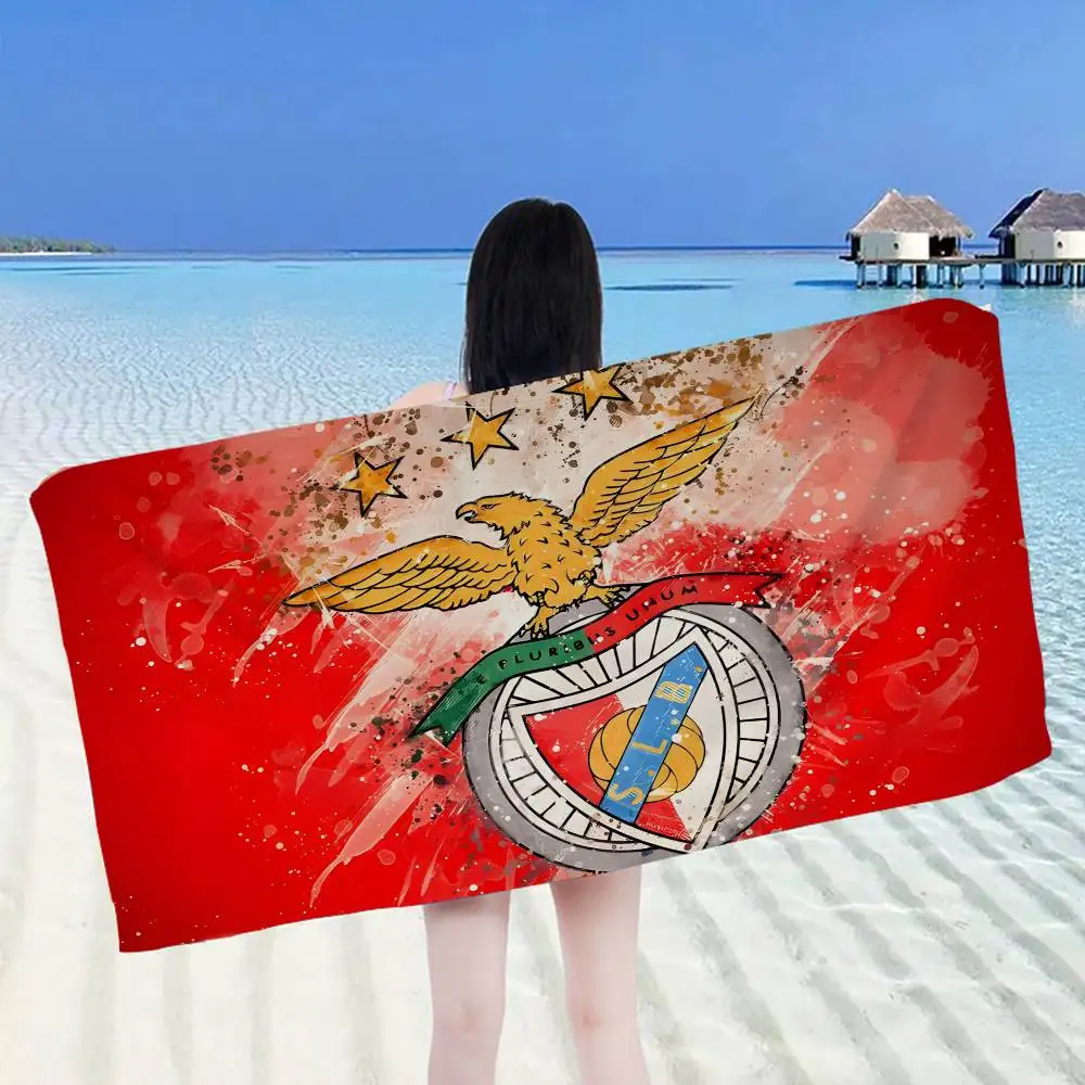 Toalla de Playa de Anime del Club de Fútbol B-Benfica, Toalla Suave y Absorbente, Regalos para Niños, para Viajes, Campamentos, Gimnasio