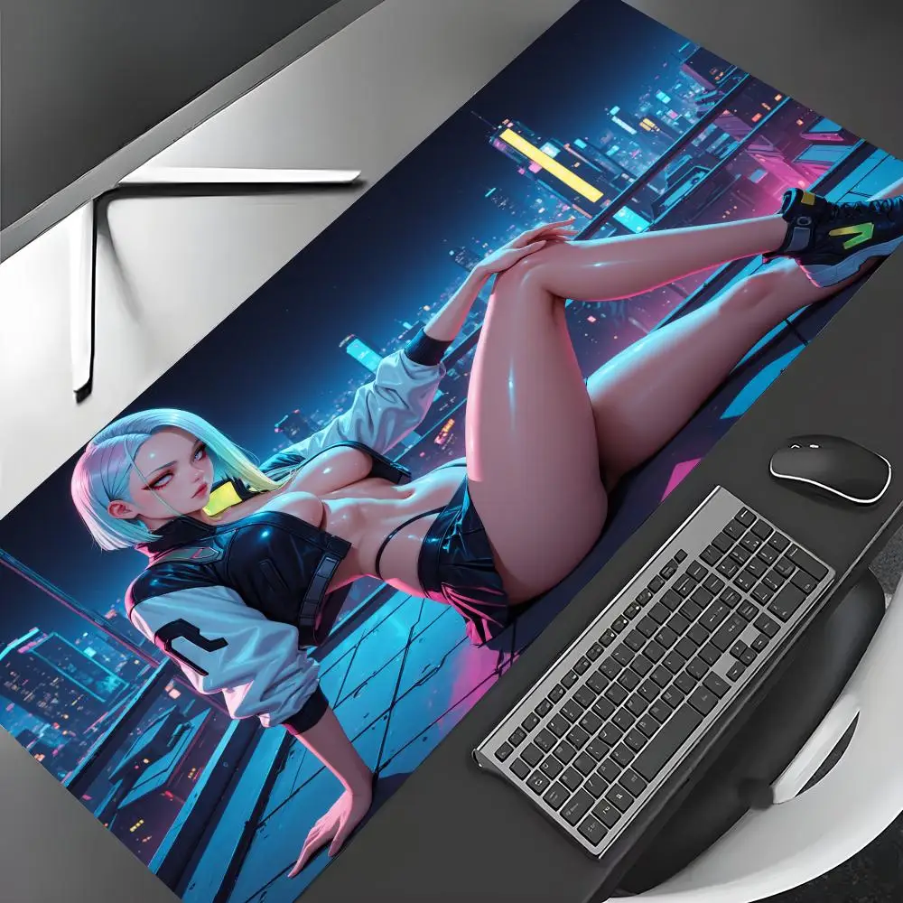

Cyber sexy girl anime Mouse Pad Desk Mat Gaming mat gamer pc accessories rubber anti-slip keypad expansion pad office desk mat