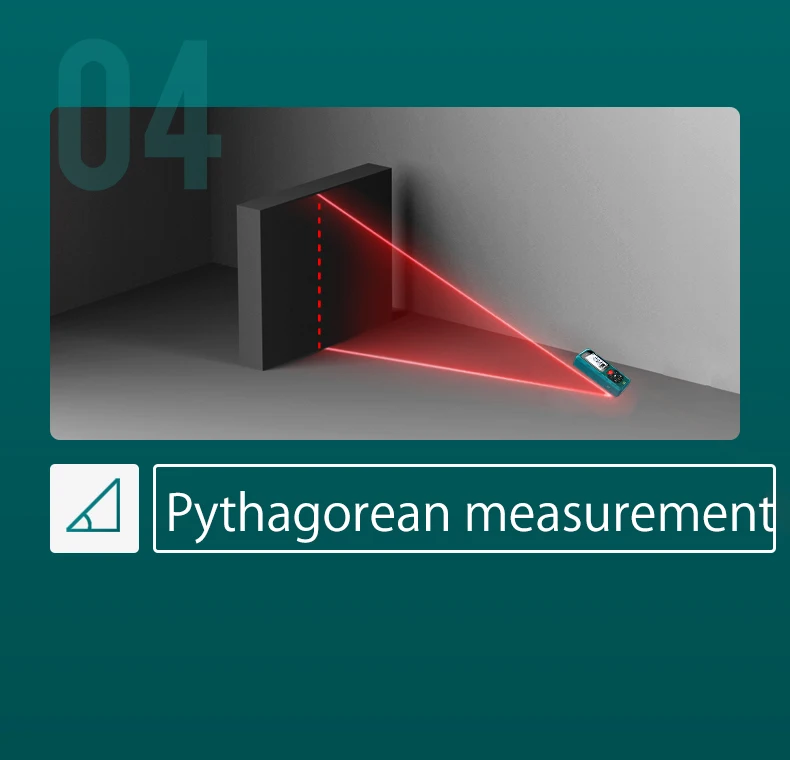 INKERSI Laser-Entfernungsmesser, digitales Maßband, 40 m/70 m/120 m, hochpräzises Laser-Entfernungsmessgerät, digitaler Roulette-Entfernungsmesser – Detail 11