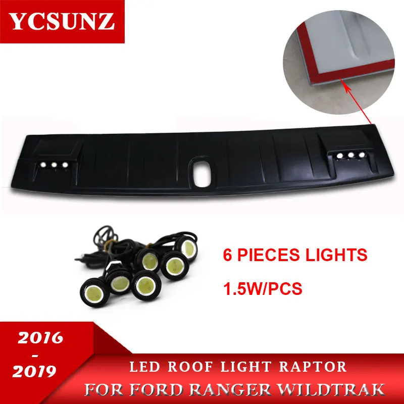 2012-2021 Led Roof Light Raptor Style Roof Spoiler Accessories For FORD RANGER Wildtrak 2016 2017 2018 2019 T7 2020 2021