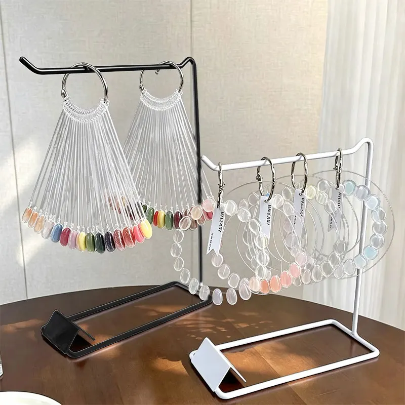 Nail Color Swatch Display Stand Nail Polish Sample Card Template Holder Manicure Practice Display Rack Nail Art Tip Showing Tool