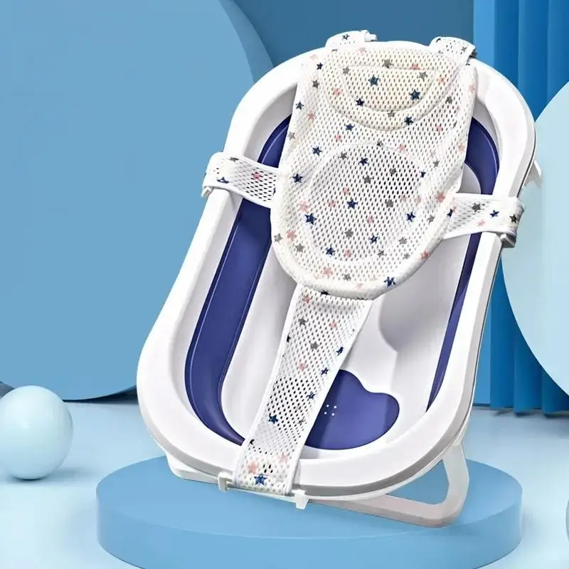 Useful Newborn Adjustable Bathtub Pillow Seat Baby Bath Net Mat Children Bathtub Shower Cradle Bed Seat