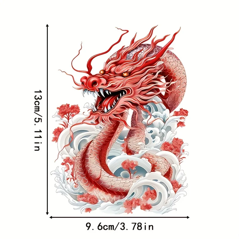 

1Pc Golden Chinese Dragon Waterproof Vinyl Sticker for SUV Truck Windshield Bumper Trunk Decor