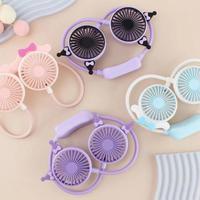 Kawaii Usb Charging Fan Sanrios Kuromi Cartoon Creativity Hanging Neck Double Small Fans My Melody Cute Outdoor Sports Girl Gift