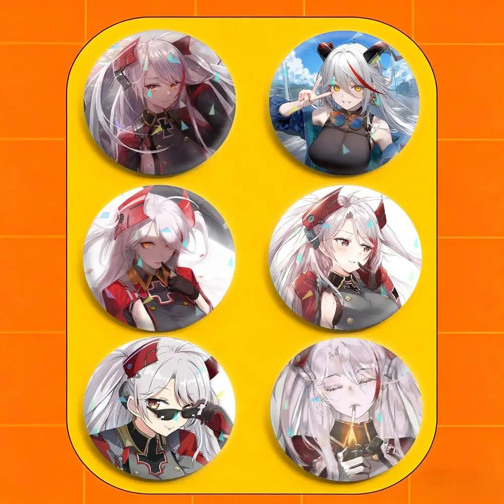 A-Azur Lane Prinz E-Eugen 32/44/58mm Handmade Pins Round Brooch Badge Backpacks Clothes Jewelry Gifts