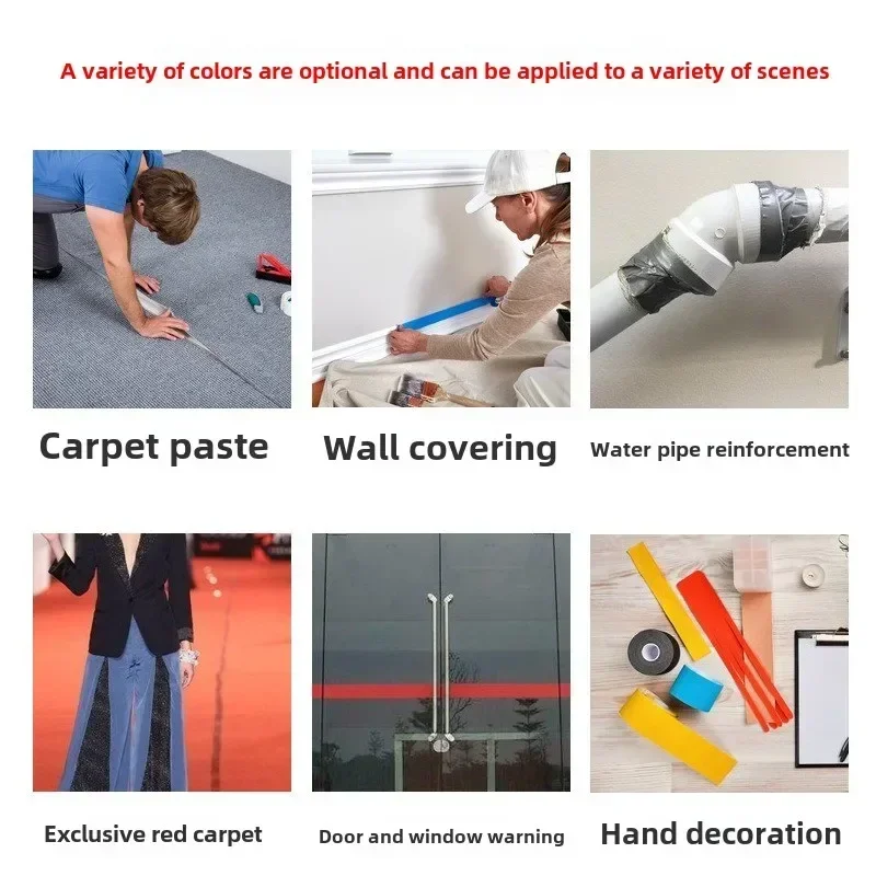 Color Cloth Tape Single-sided Adhesive Free Carpet Tape Seam Sealing Wear-resistant and Easy To Tear Cloth Tape Wholesale