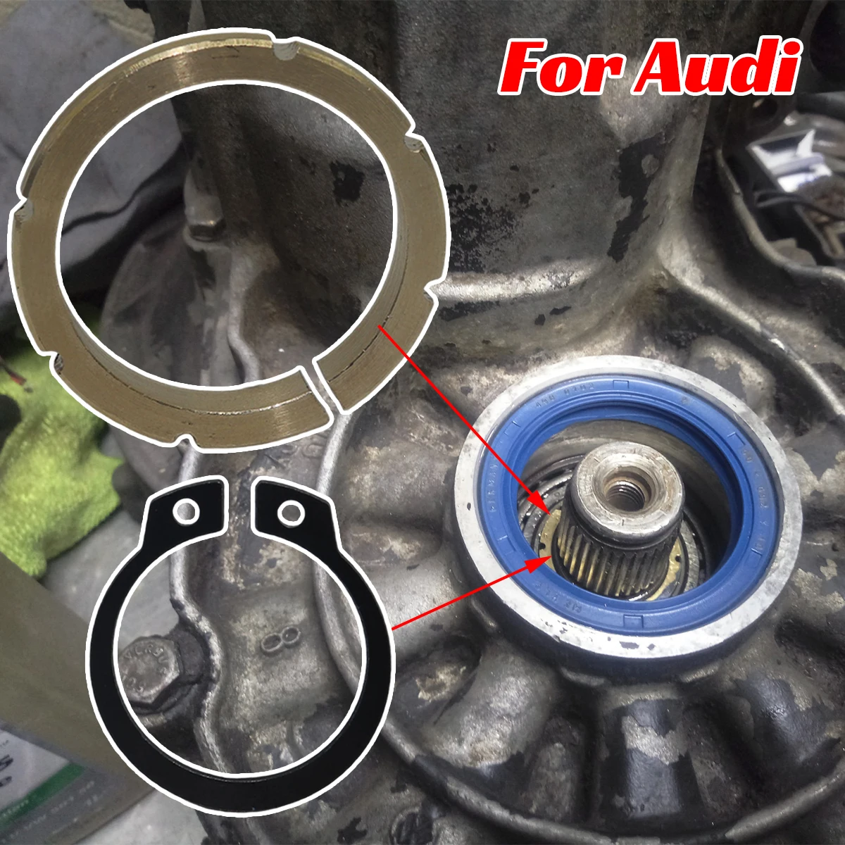 

For Audi TT TTS Q2 e-tron A3 A2 A1 S1100 Brass Gearbox Differential Ring Flange Shaft Tapered Ring Thrust Washer Seal Spacer