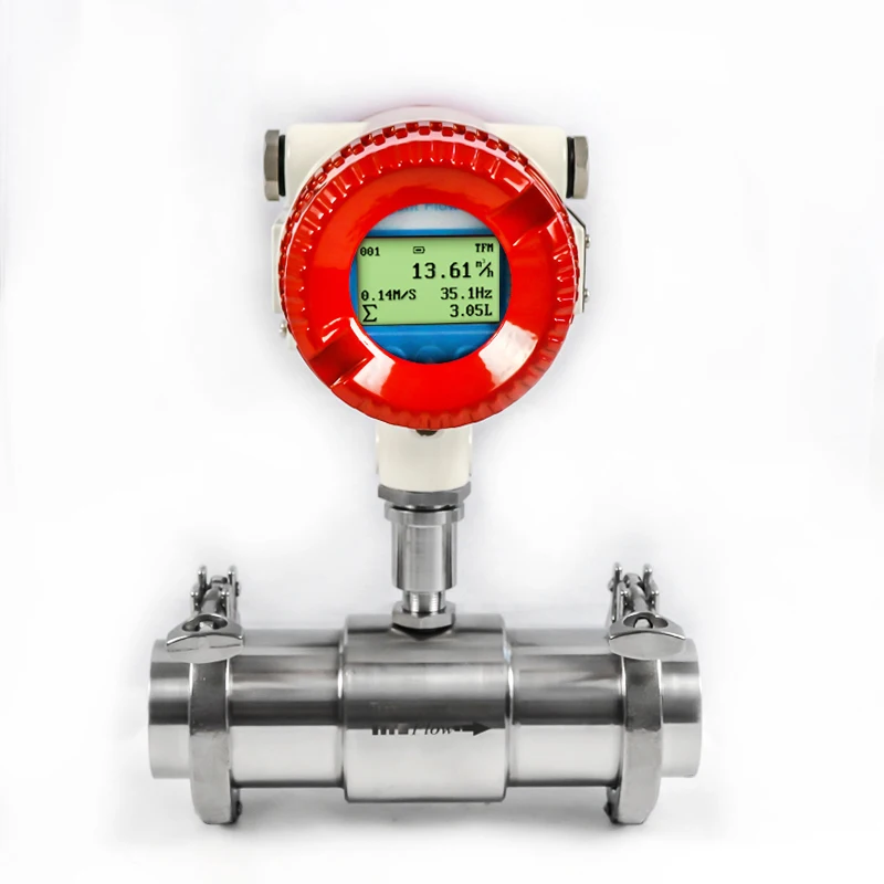 مقياس تدفق شفة مع توربينات من الفولاذ المقاوم للصدأ 304 للمياه/الزيت/الوقود/الديزل/الكحول الميثيل/نبض سائل نظيف 4-20mA #3