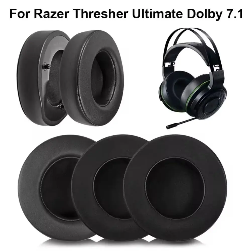 2Pcs Foam Sponge Ear Pads Headset Earpads Replacement Ear Cushion Earmuff Accessories for Razer Thresher Ultimate Dolby 7.1