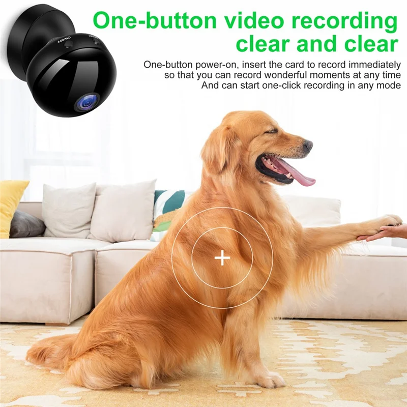 Caméra de sécurité 1080P, Surveillance Wifi, caméra domestique intérieure avec Vision nocturne extérieure
