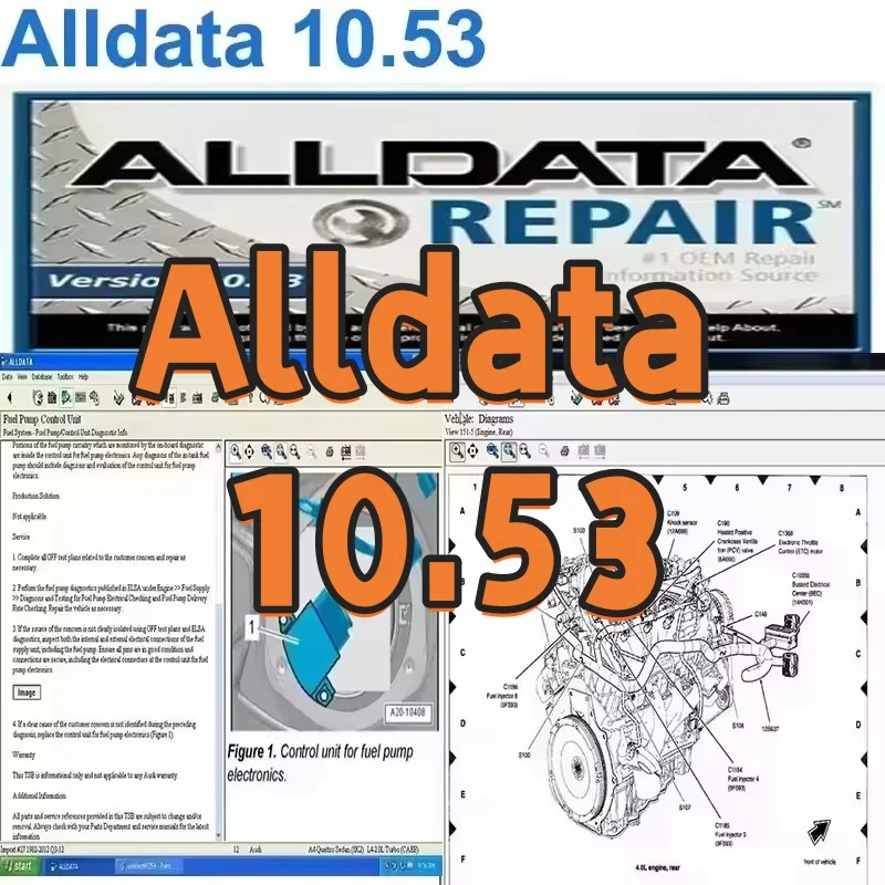 2025 Hot selling ALLDATA 10.53 Automotive Repair Software Car accessories Diagnostic Tool with Wiring Diagrams for Auto Repair