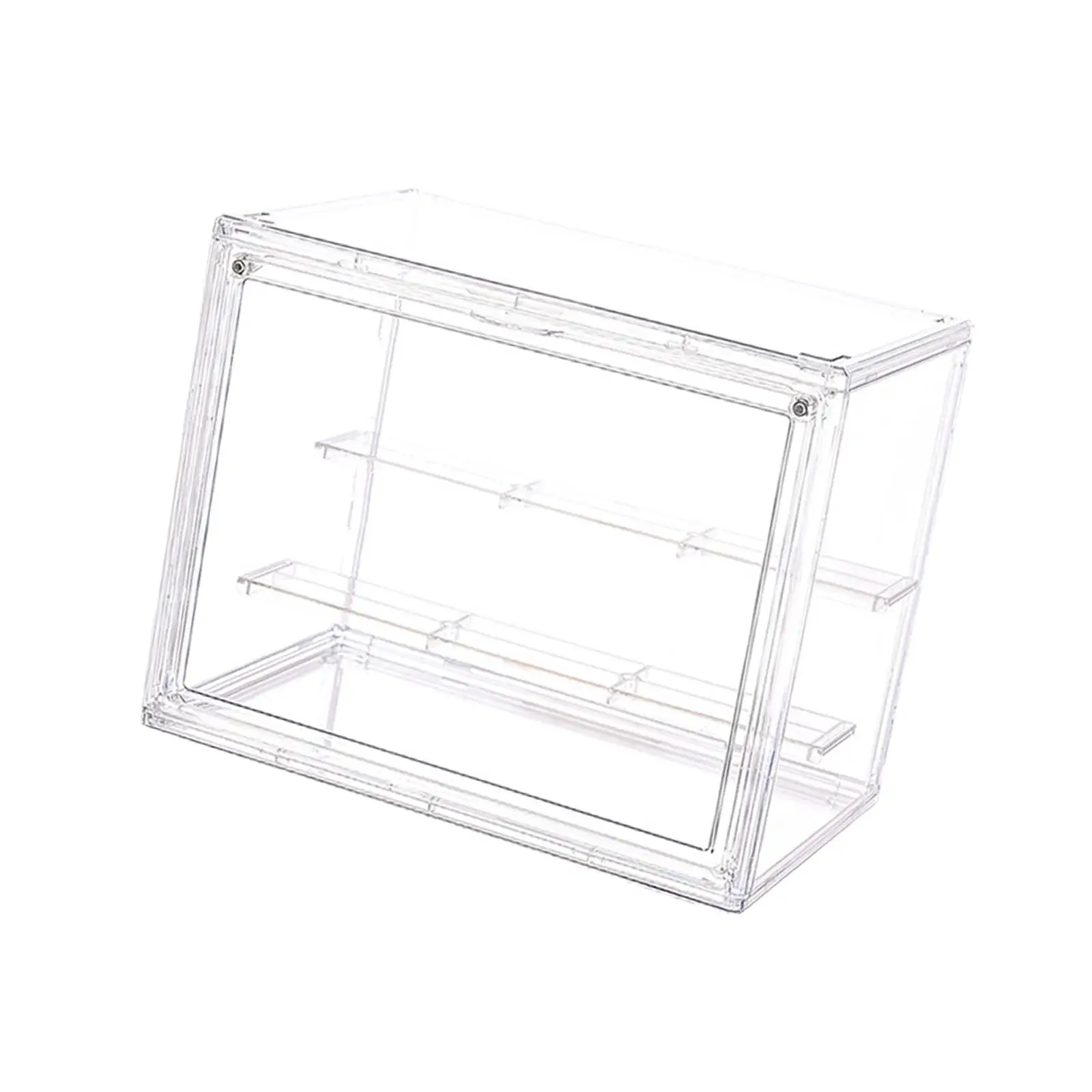 Clear Display Case for Dolls Toy Model Acrylic Figure Showcase Storage Box Stackable Organizer Dustproof Cabinet Detachable