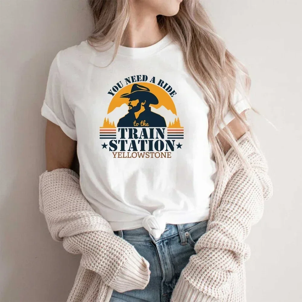 You Need A Ride Train Station Rip Wheeler Male T-shirt Yellowstone Tv Show Shirt Beth Dutton Ranch Tee Vintage