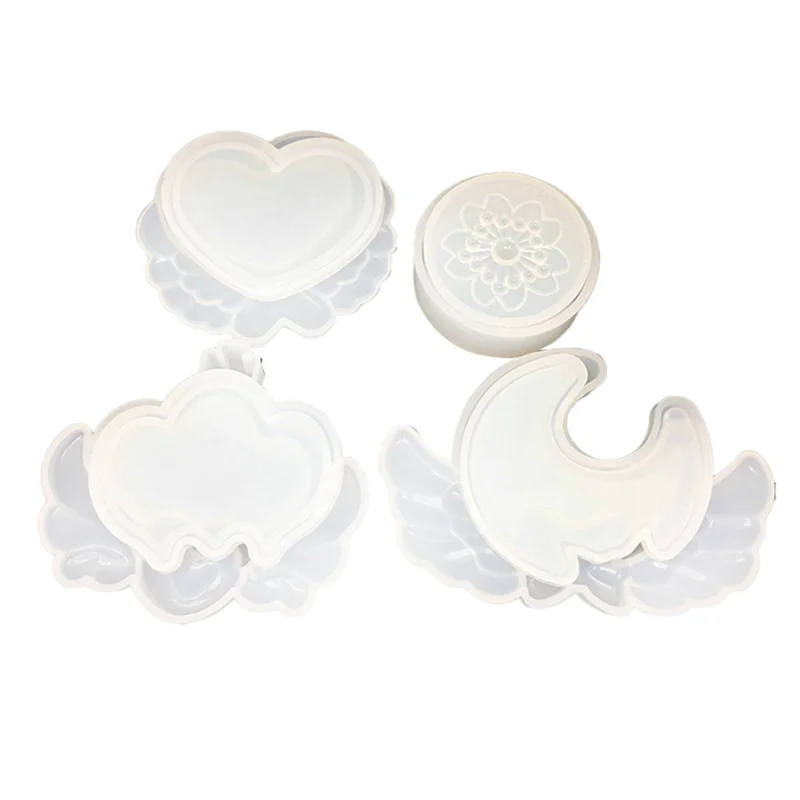 4 шт., смоляные формы, коробка для хранения, форма для набора для хранения цветов, для начинающих, смола