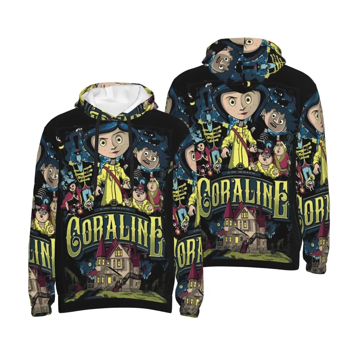 

Autumn Coraline Hoodies Cartoon Anime 3D Print Tracksuit Men Women Fashion Oversized Sweatshirts Hoodie Kids Pullovers Clothing