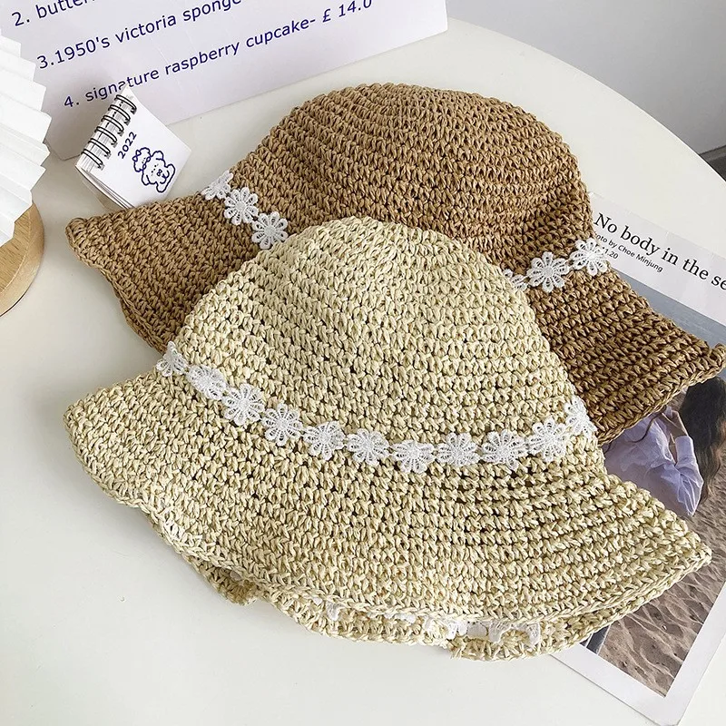 Women's hat seaside new style vacation outdoor with weaving large brim