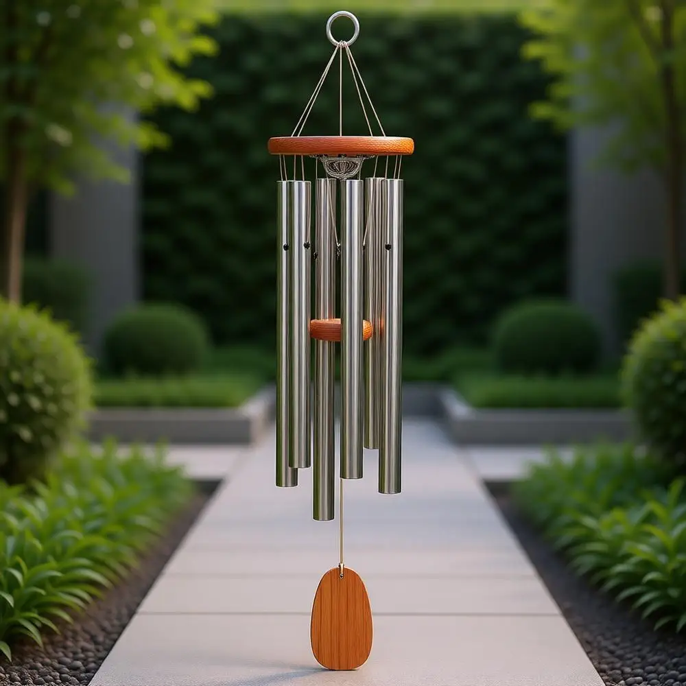 

24-Inch Amazing Grace Memorial Wind Chime, Outdoor and Garden Decor for Sympathy and Remembrance