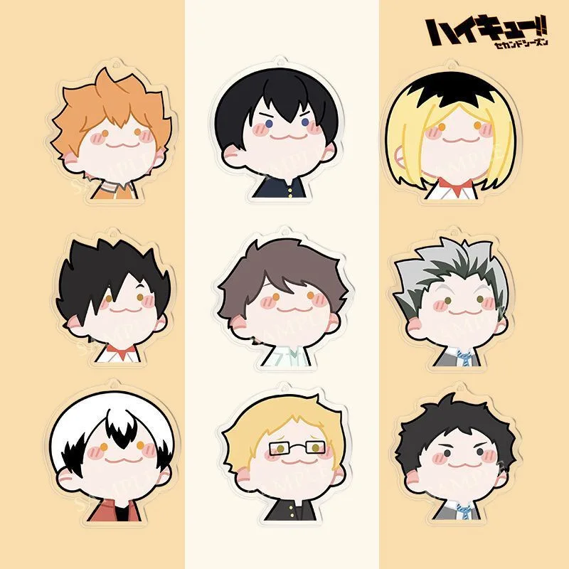 

Anime Haikyuu!! Acrylic Phone Lanyard Hinata Shoyo Tobio Kageyama Kozume Kenma Keychain Pendant Fashion Backpack Hanging