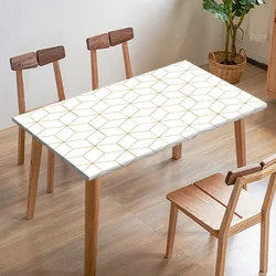 Phnom Penh Geometric Tablecloth Restaurant Dining Table Edge Digital Printed Fabric Table Cover for Kitchen Decoration