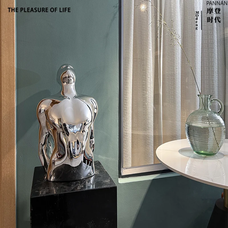 Light luxury break free figure sculpture TV cabinet decorative ornament desktop living room wine cabinet jewelry