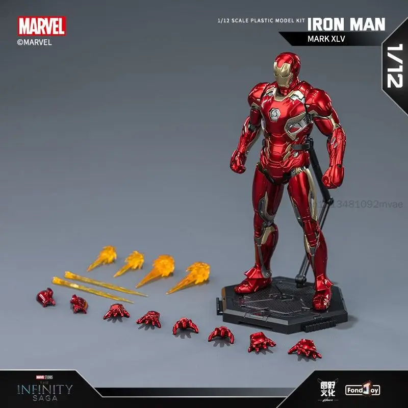 HOT Fondjoy 1/12 New Iron Man Mk45 Series Movability Model Kit Assemble Action Figure Marvel Superhero Collectible For Fans Gift - view 6