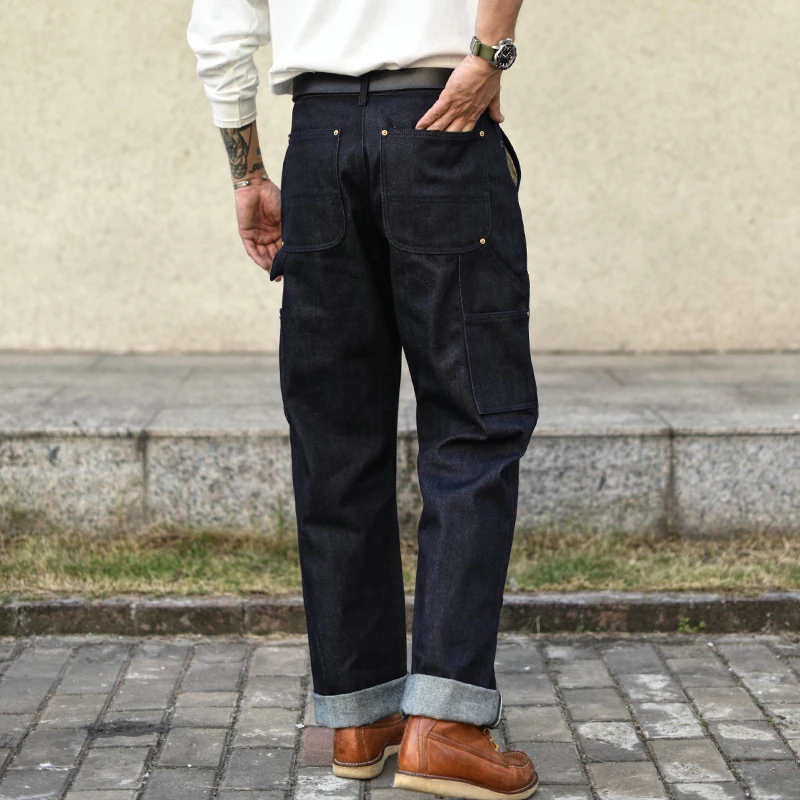 

Свободная мужская рабочая одежда, джинсы, повседневные прямые длинные брюки, джинсовая ткань, молодежная мода, сезон весна-осень-зима