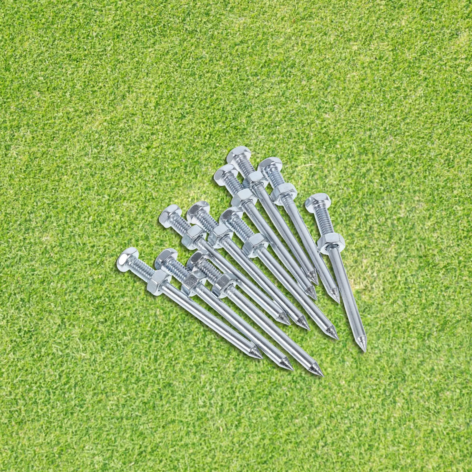 10Pcs Sturdy Metal Lawn Aerator Spike Shoes for Compact Soil Loosening Aeration Tool Grass Root Oxygenation Garden Essential